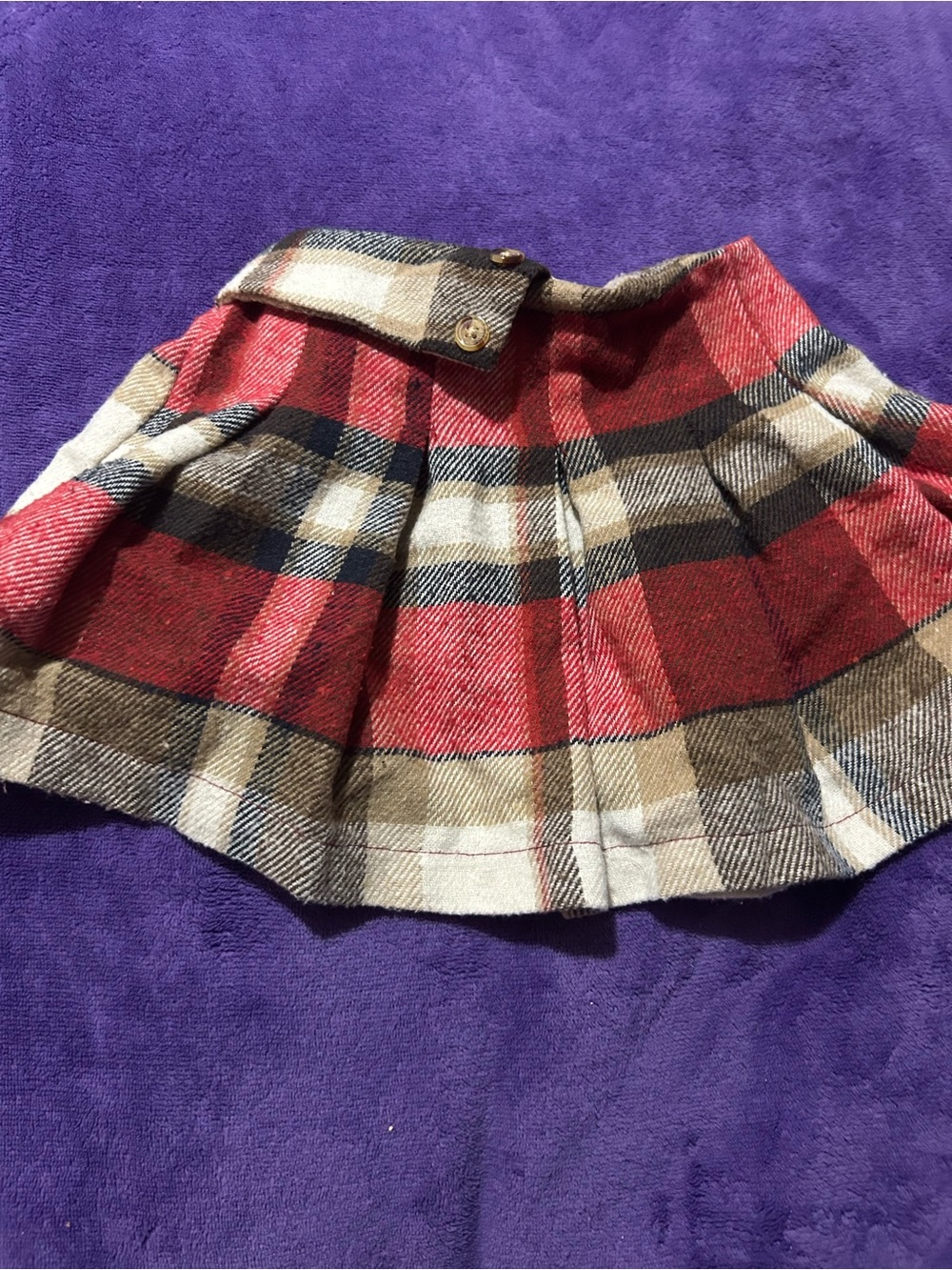 Plaid Pleated Skirt